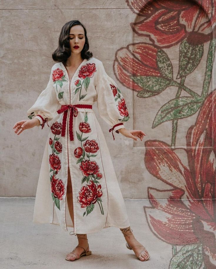 Floral Embroidery Dresses & Blouses