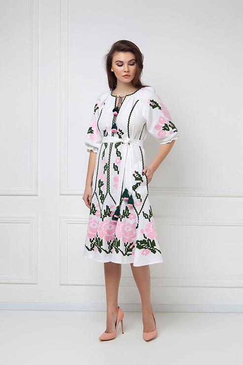 Marta midi embroidered dress