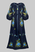 Foberini, Embroidered dress, white, linen, hand-embroidered