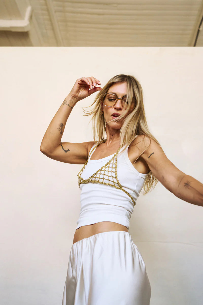 Katerini Mou crochet bralette, detail