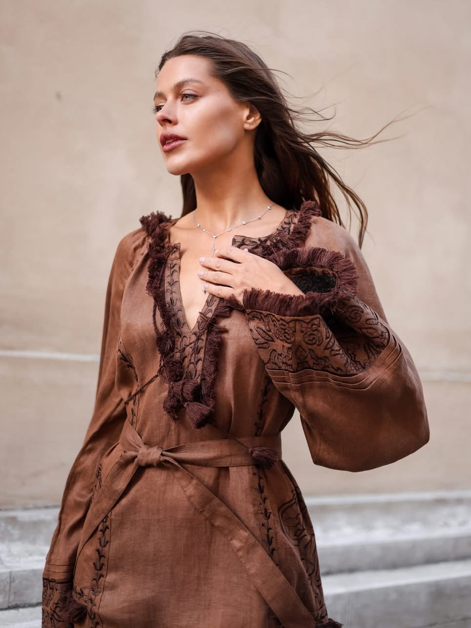 Rochie Lungă  broderie artizanală din In Maro "Eternal Heritage"