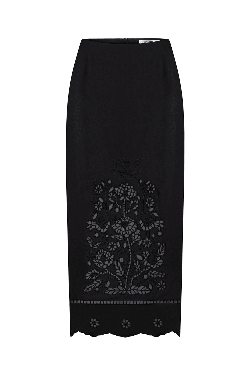 "Tree of life" black  cutwork skirt