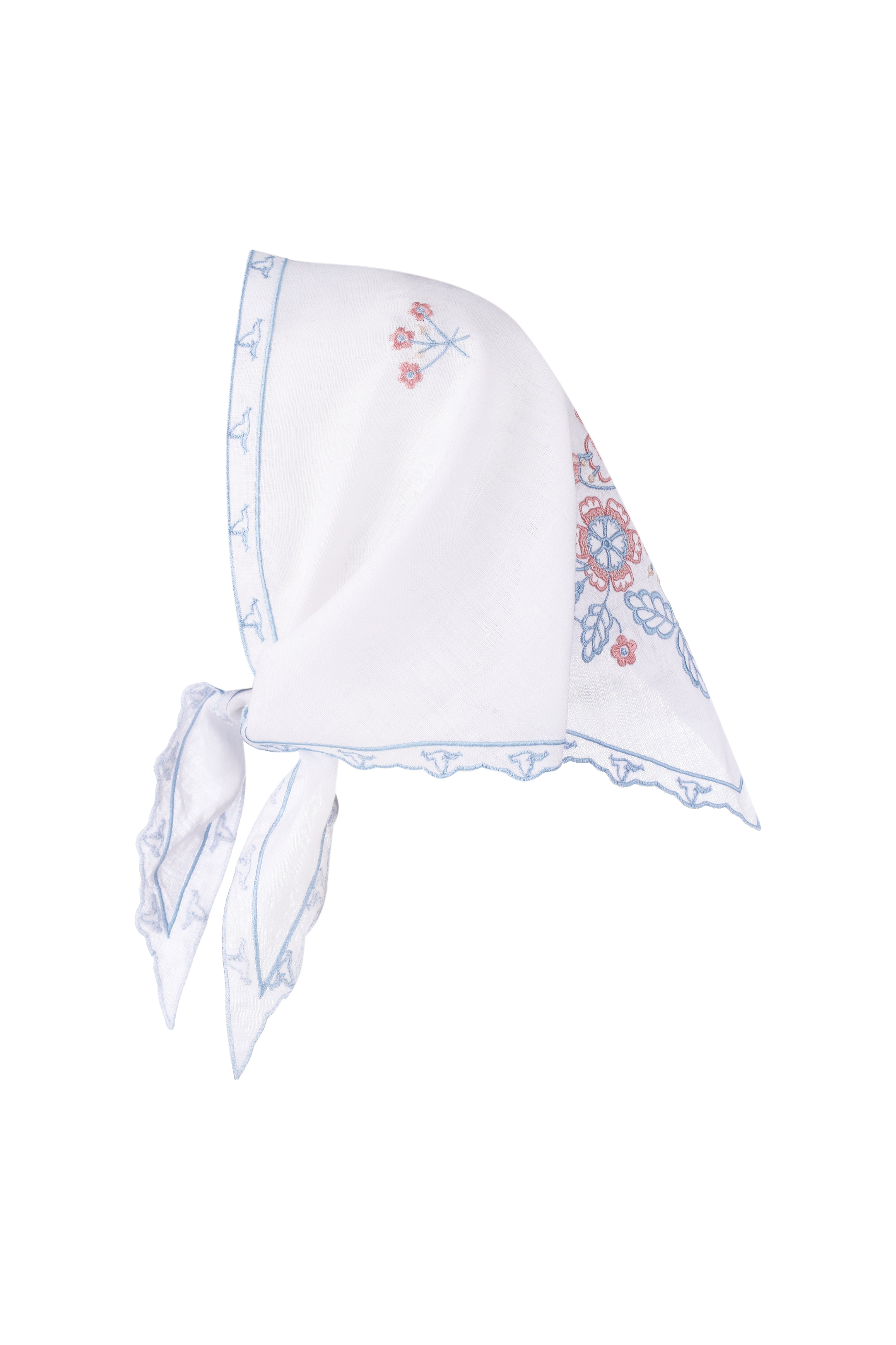 Linen embroidererd colored kerchief