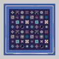 The story of the snowflakes wool and cashmere scarf in blue