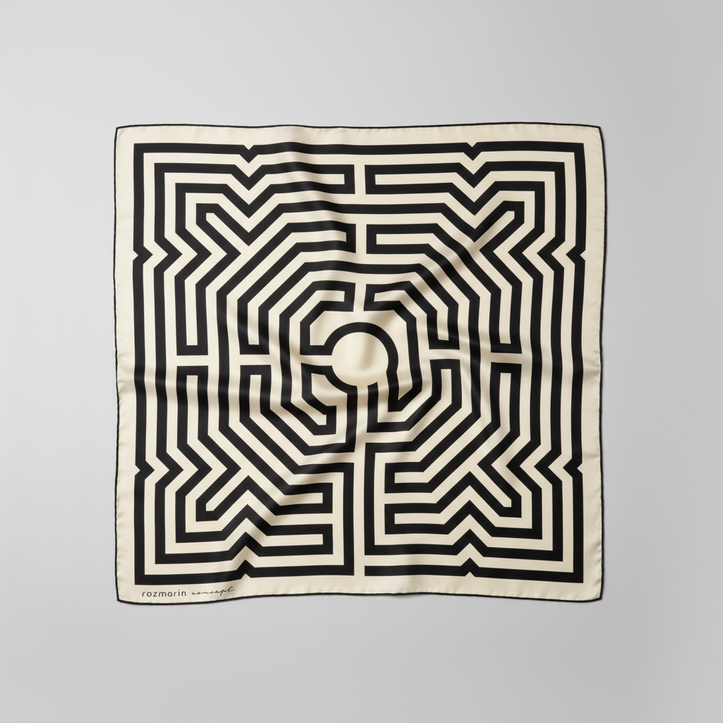 The Labyrinth Silk Scarf