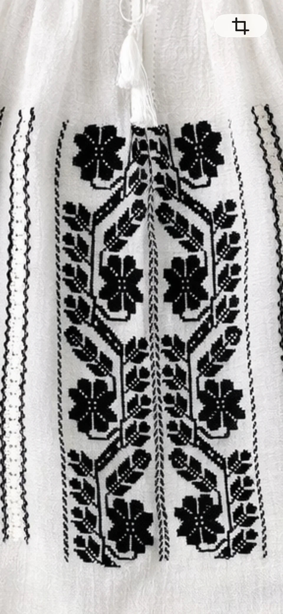 The Midnight Garden Hand stitched Blouse Roumaine 