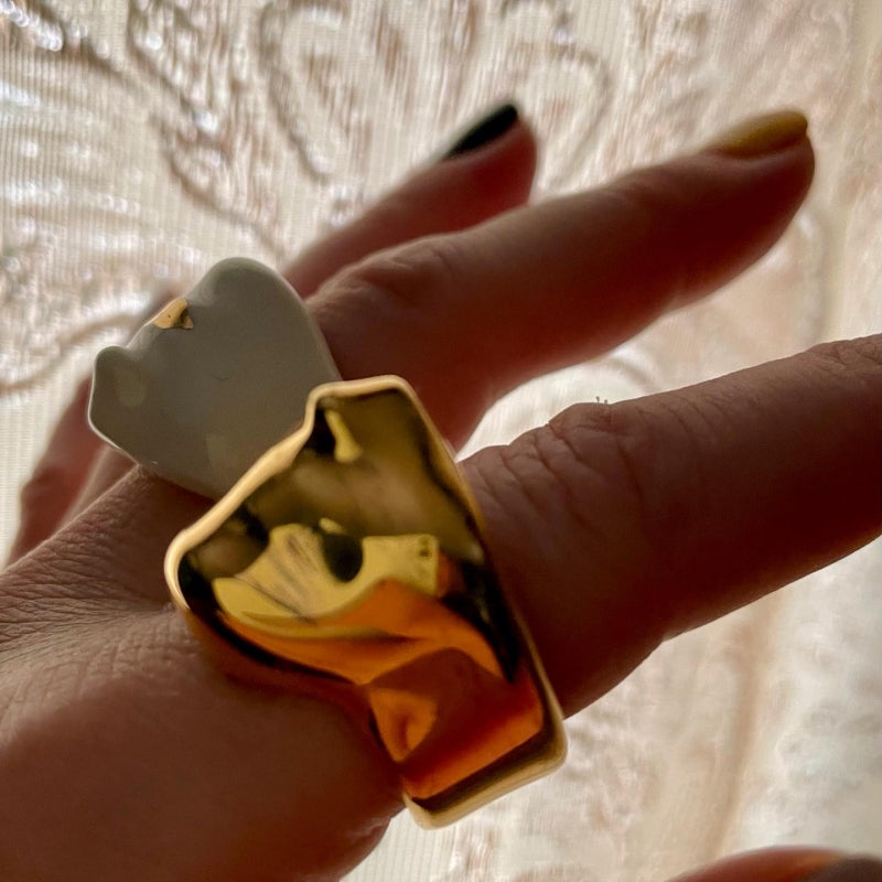 Inel ceramica Blanche Bling Masca Ceramica de Soare