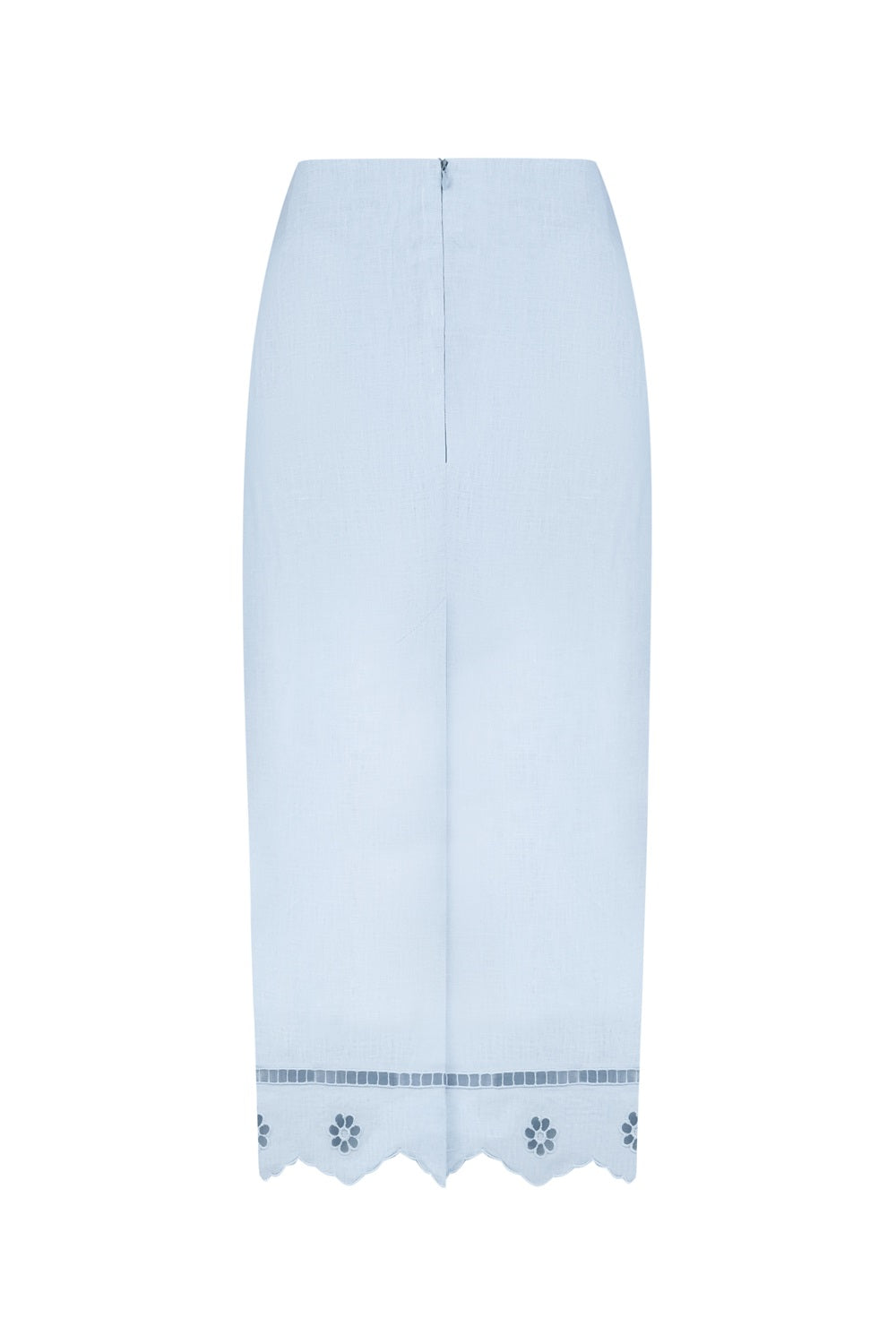 "Tree of life" blue cutwork skirt blue