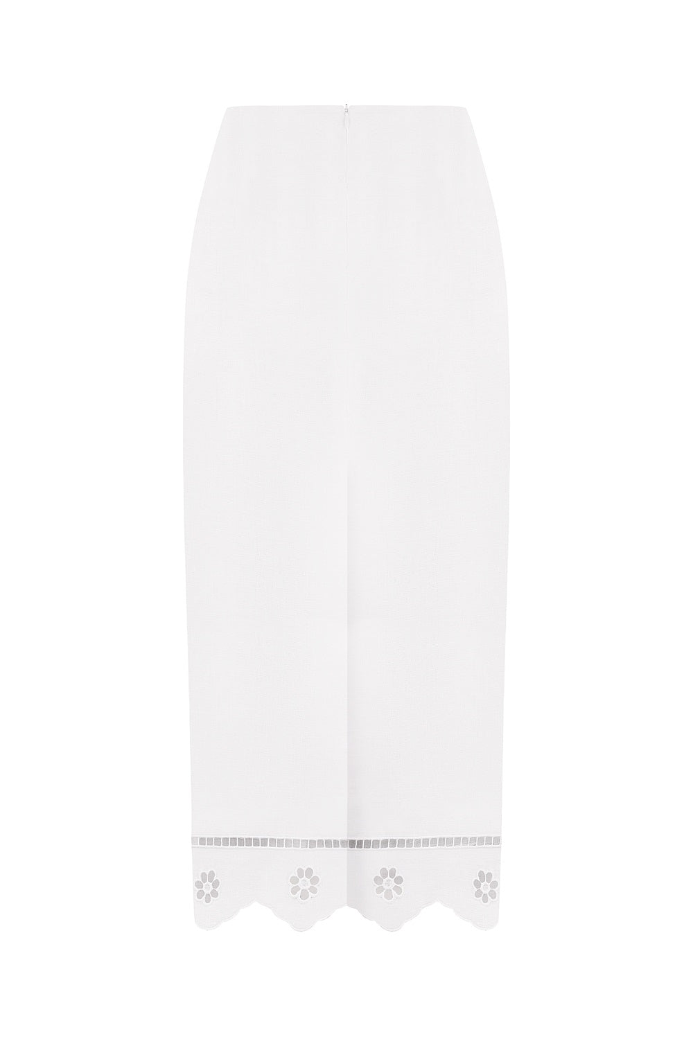 "Tree of life" white cutwork skirt