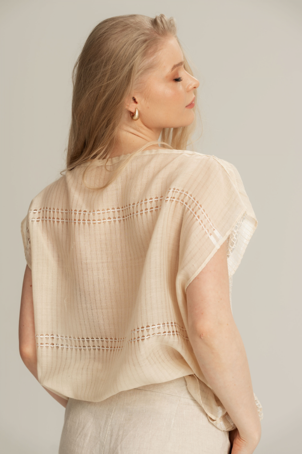 Handwoven Ajour Blouse – One of a Kind