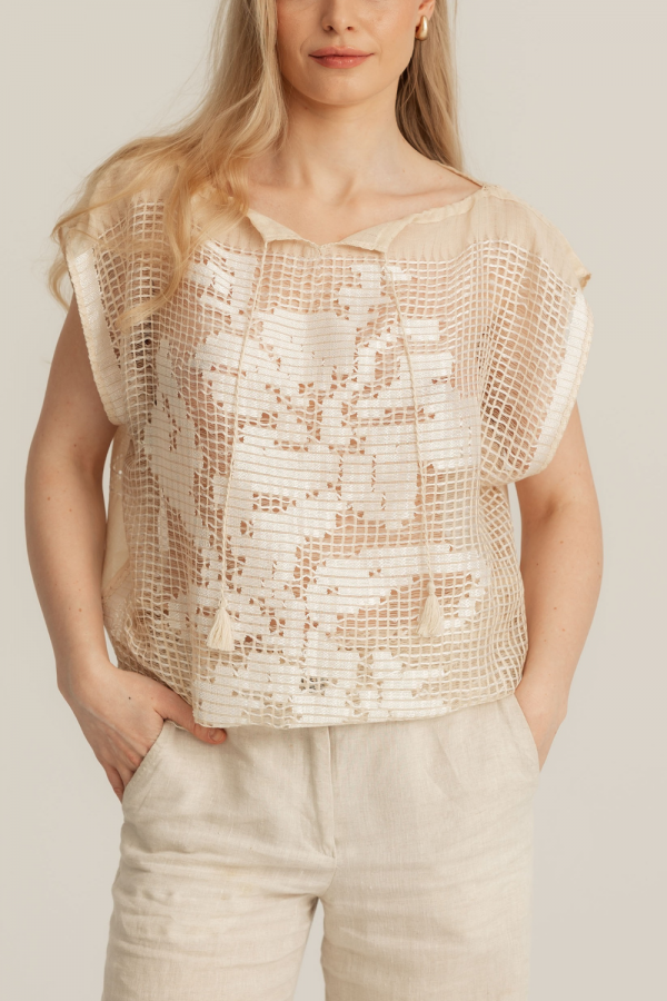 Handwoven Ajour Blouse – One of a Kind