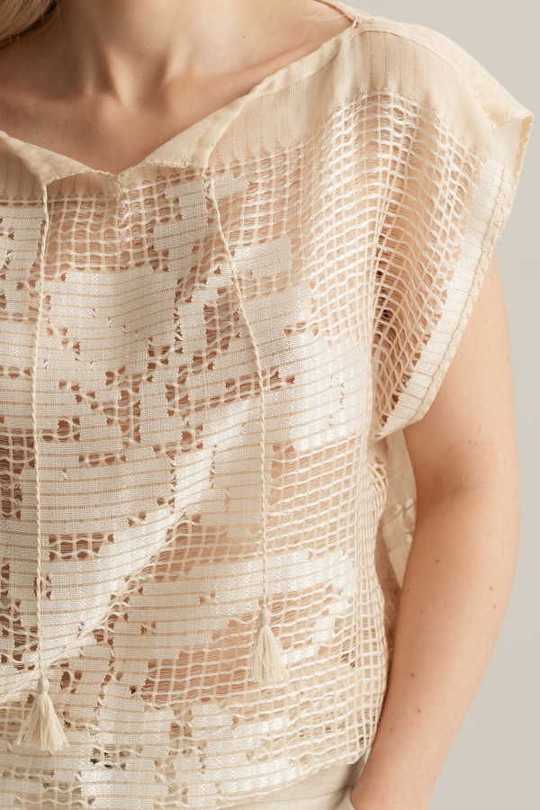 Handwoven Ajour Blouse – One of a Kind