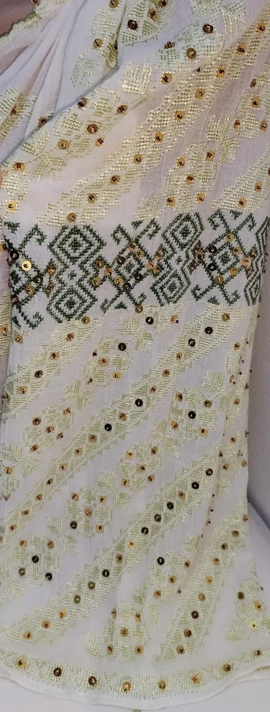 Golden Harvest hand-embroidered sequined Romanian blouse