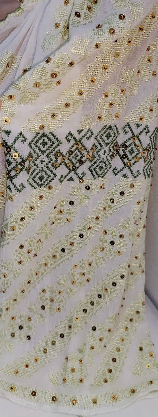 Golden Harvest hand-embroidered sequined Romanian blouse