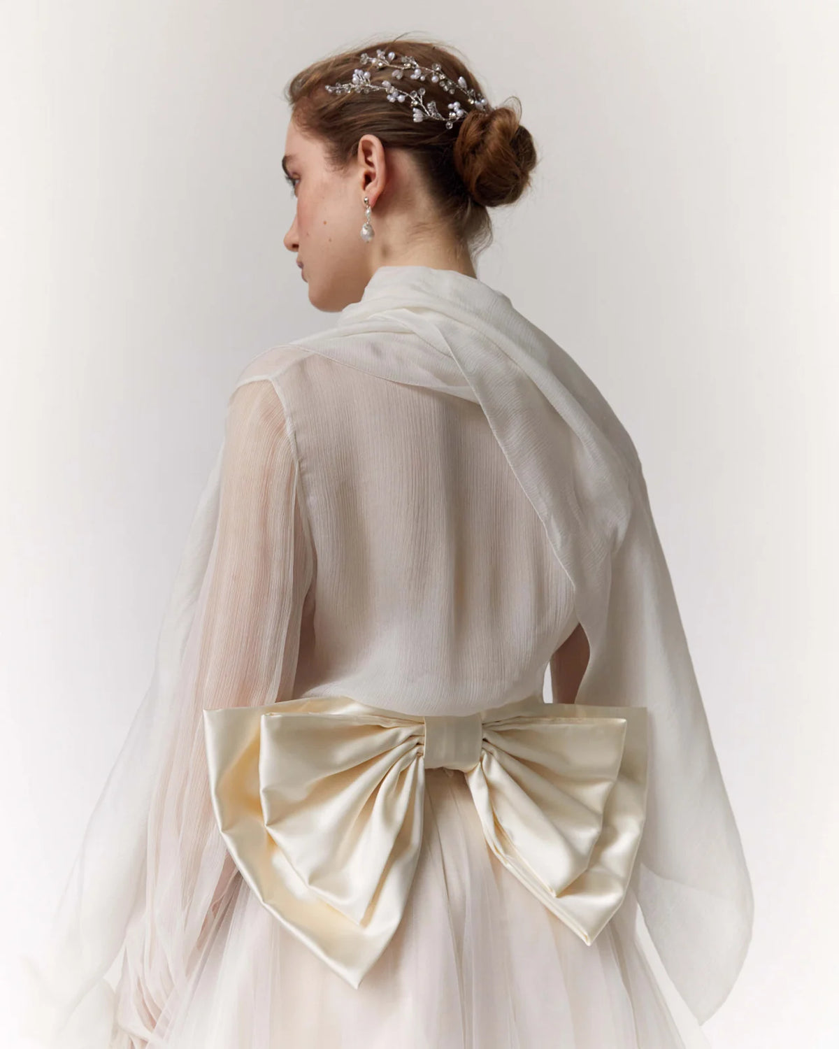 Simone hair accessory, crystal and pearl detail, handmade by Katerini Mou