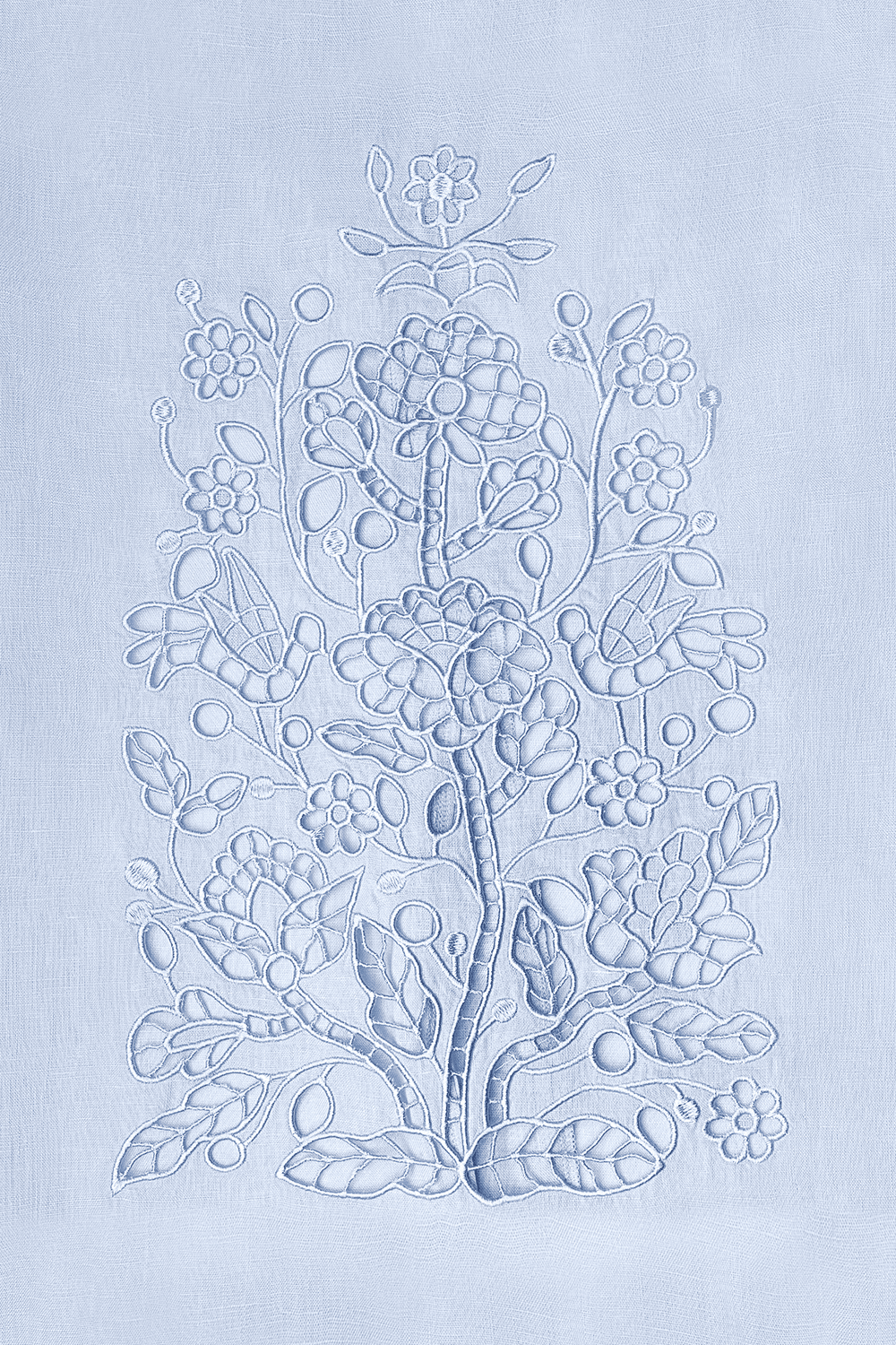 "Tree of life" blue cutwork skirt blue