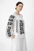 The Midnight Garden Hand stitched Blouse Roumaine 