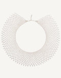 Decorative necklace with a fan-like design 