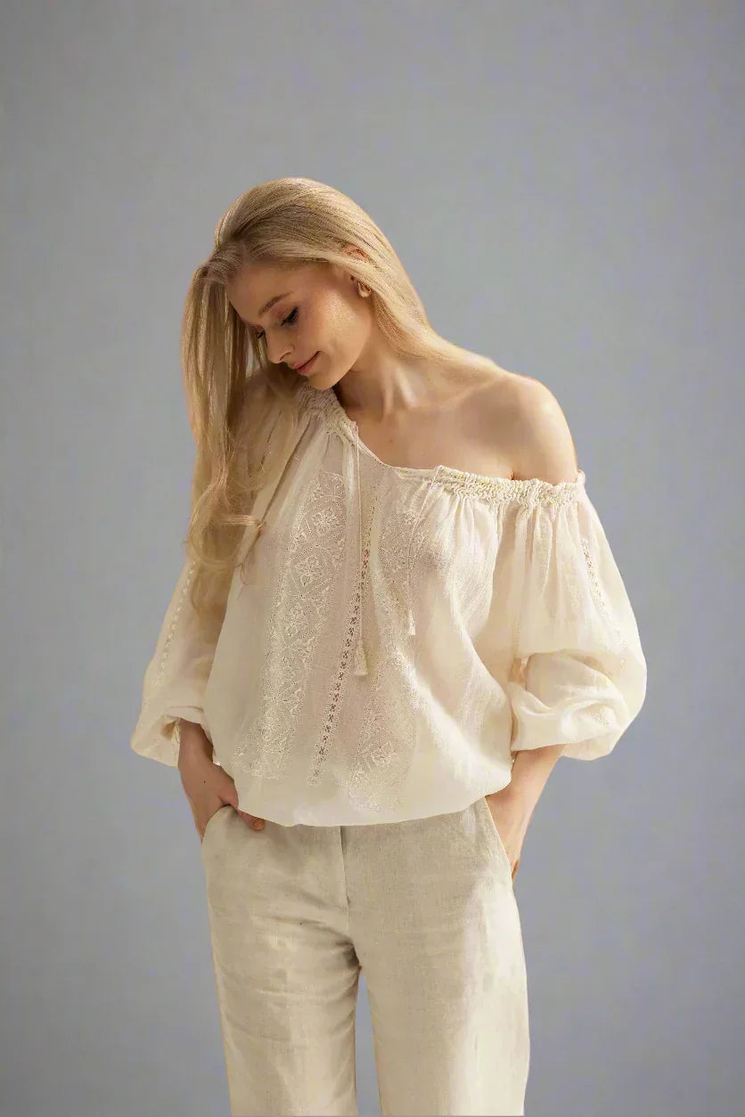 Bluza Romaneasca Autentica in Yvoire Brodata Manual