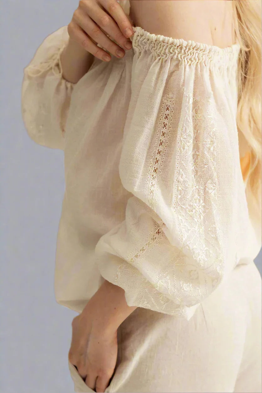 Bluza Romaneasca Autentica in Yvoire Brodata Manual