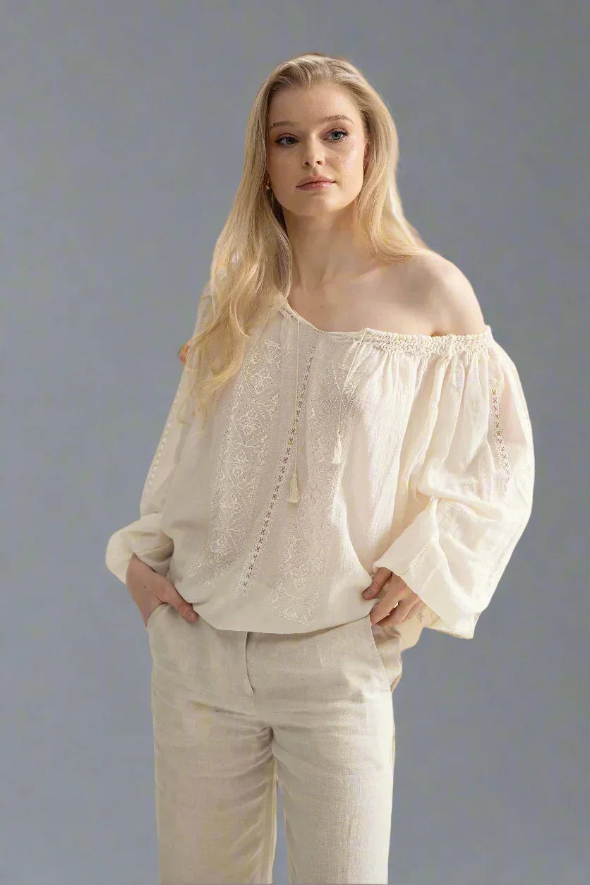 Bluza Romaneasca Autentica in Yvoire Brodata Manual