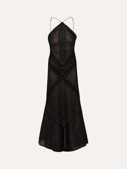 Rain Prayer long sarafan in black linen by My Sleeping Gypsy