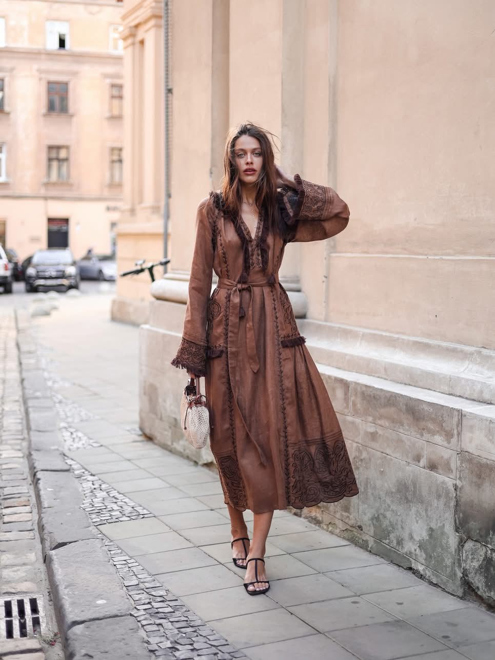 Rochie Lungă  broderie artizanală din In Maro "Eternal Heritage"