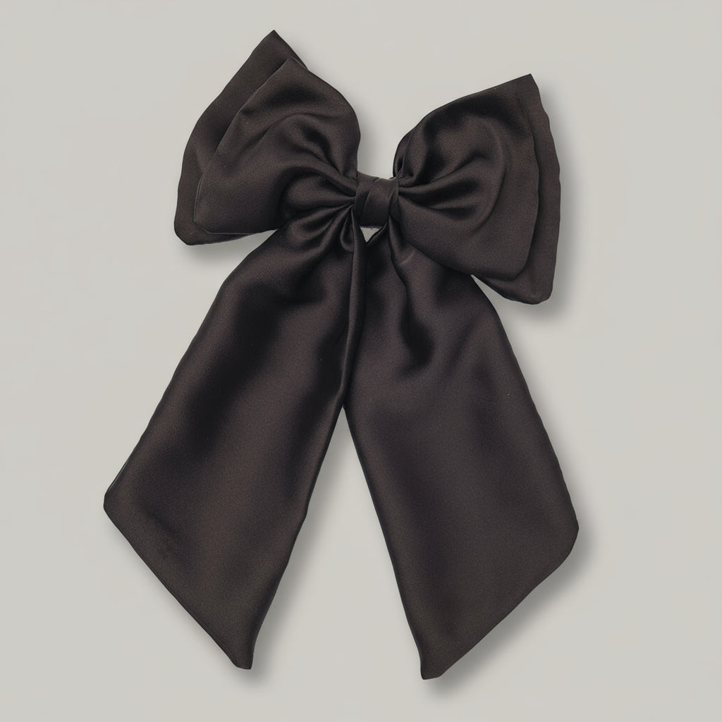 Black bow on a white background