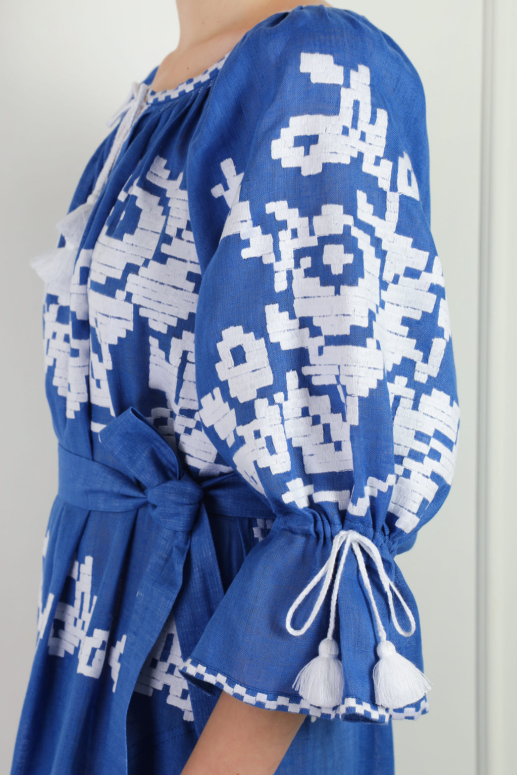 Ocean embroidered maxi dress