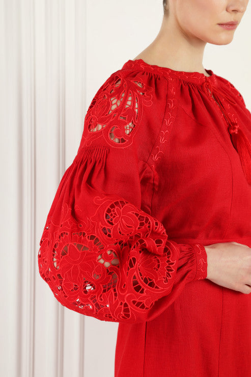 Rochie maxi roșie Maryianna