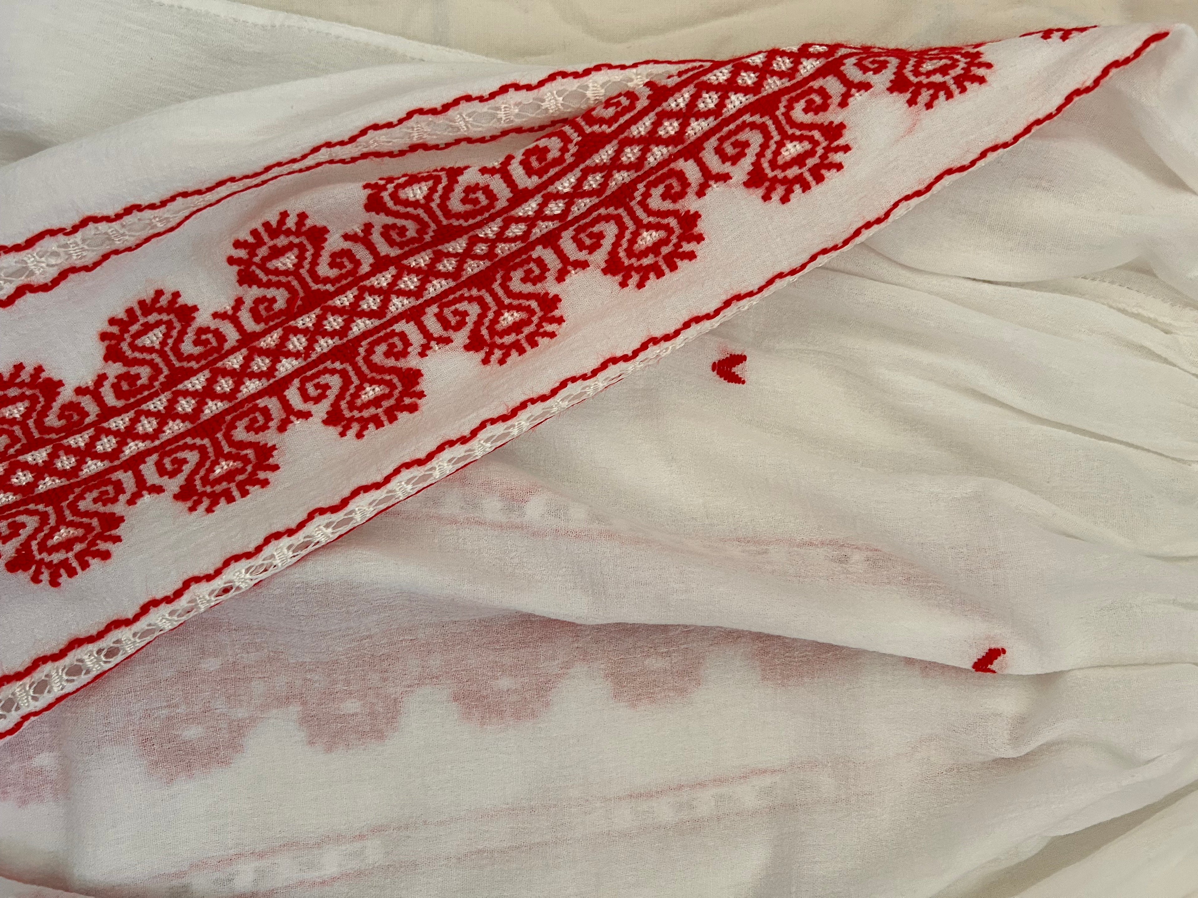 Ram's Horn Romanian Blouse Red