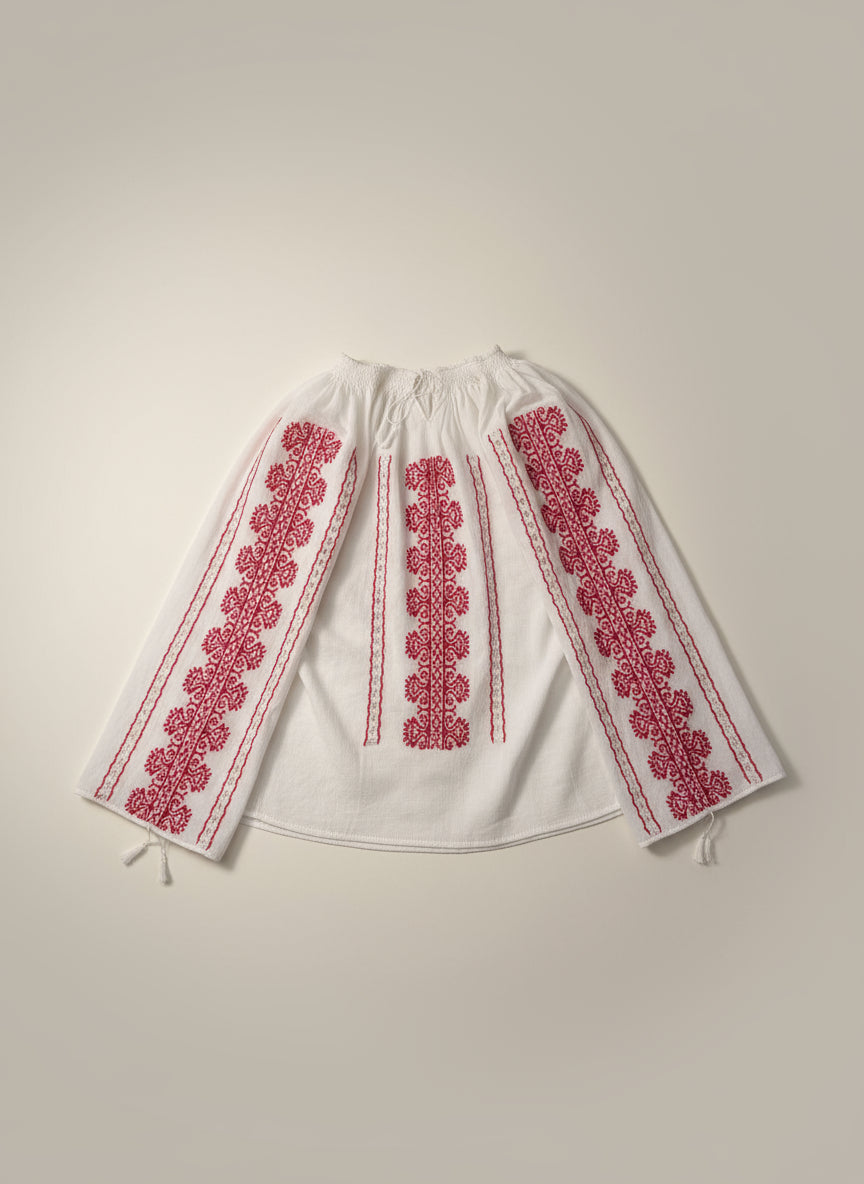 Ram's Horn Romanian Blouse Red