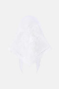 White lace handkerchief on a white background