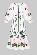 Marta midi embroidered dress