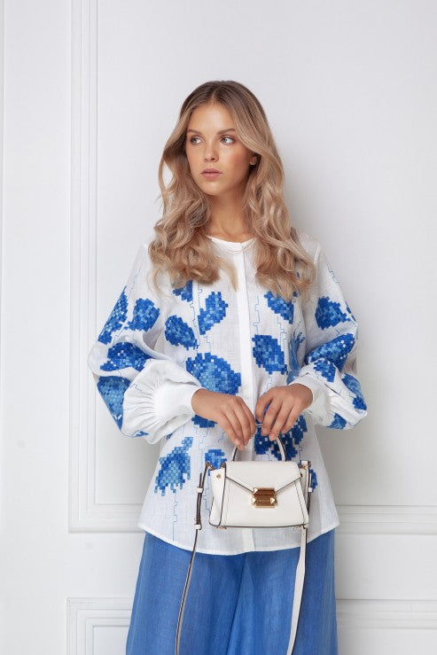 Bluză Camelia albastră