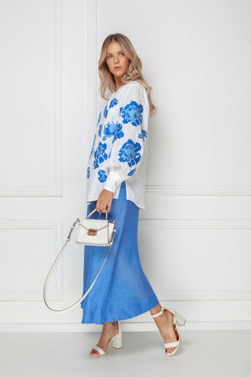 Bluză Camelia albastră