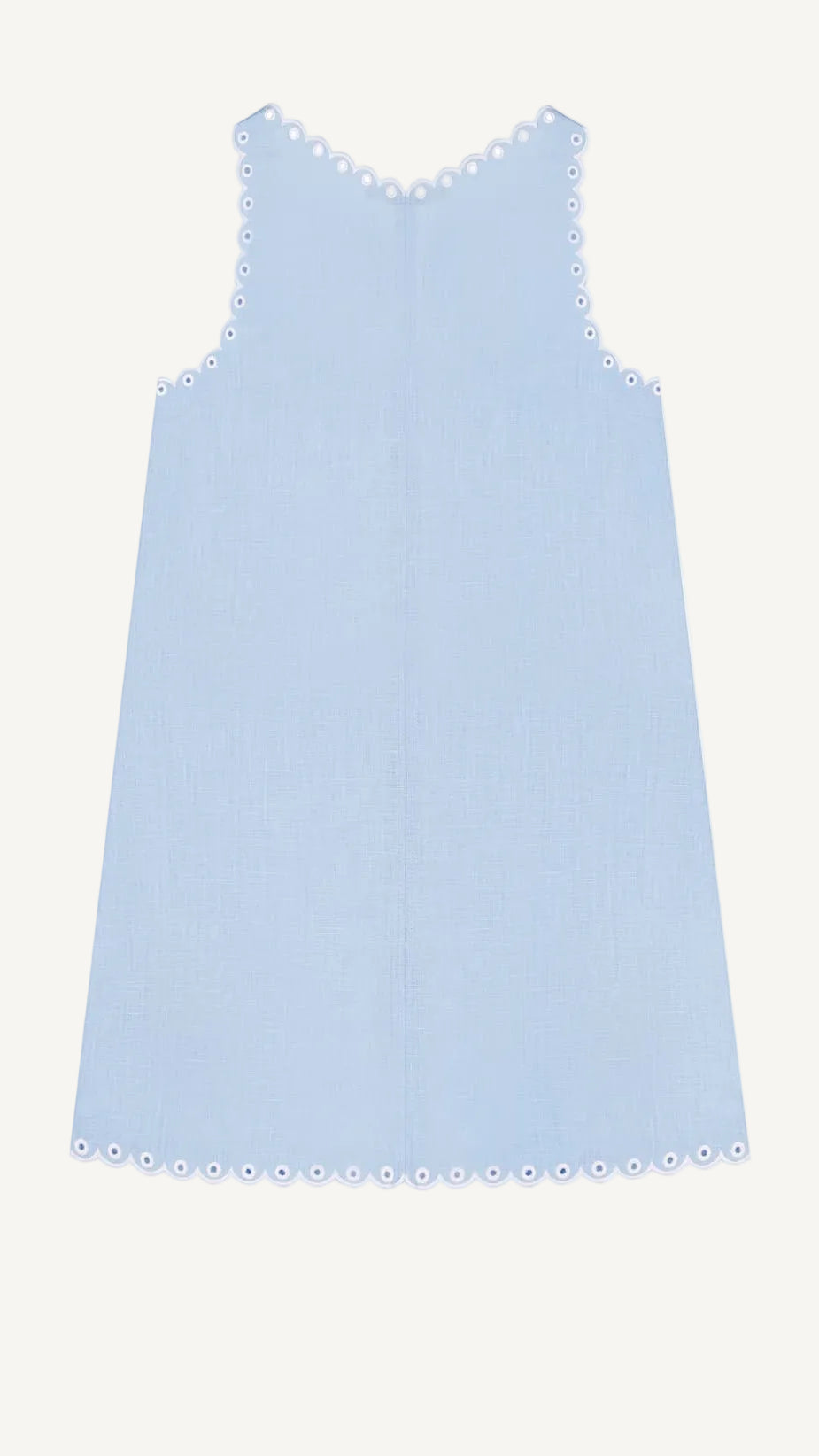 Foberini, Embroidered dress, blue, linen, hand-embroidered – embroidery detail