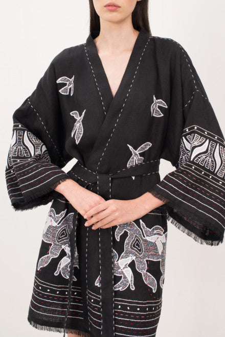 Kimono Animal Realm Negru
