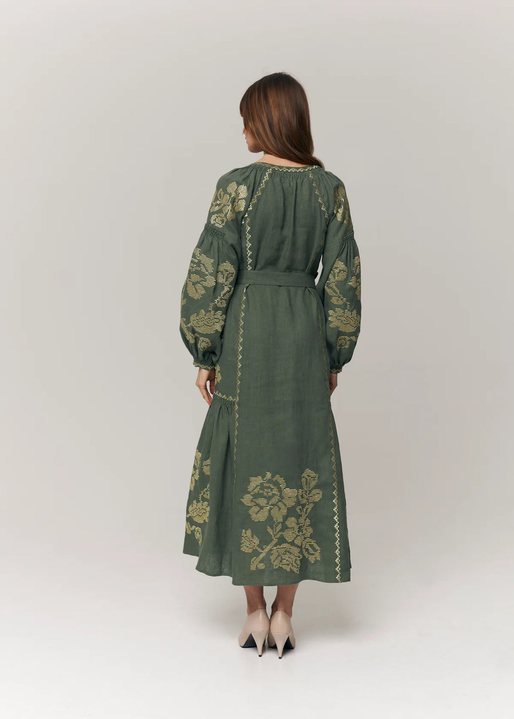 Floral embroidery maxi Dress  Elysian Garden