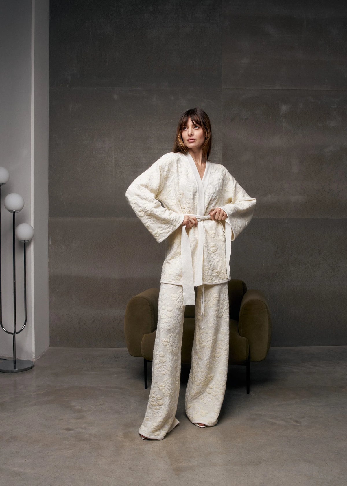 Pantaloni in Lana Merino & Cashmere 'Pale Rose'