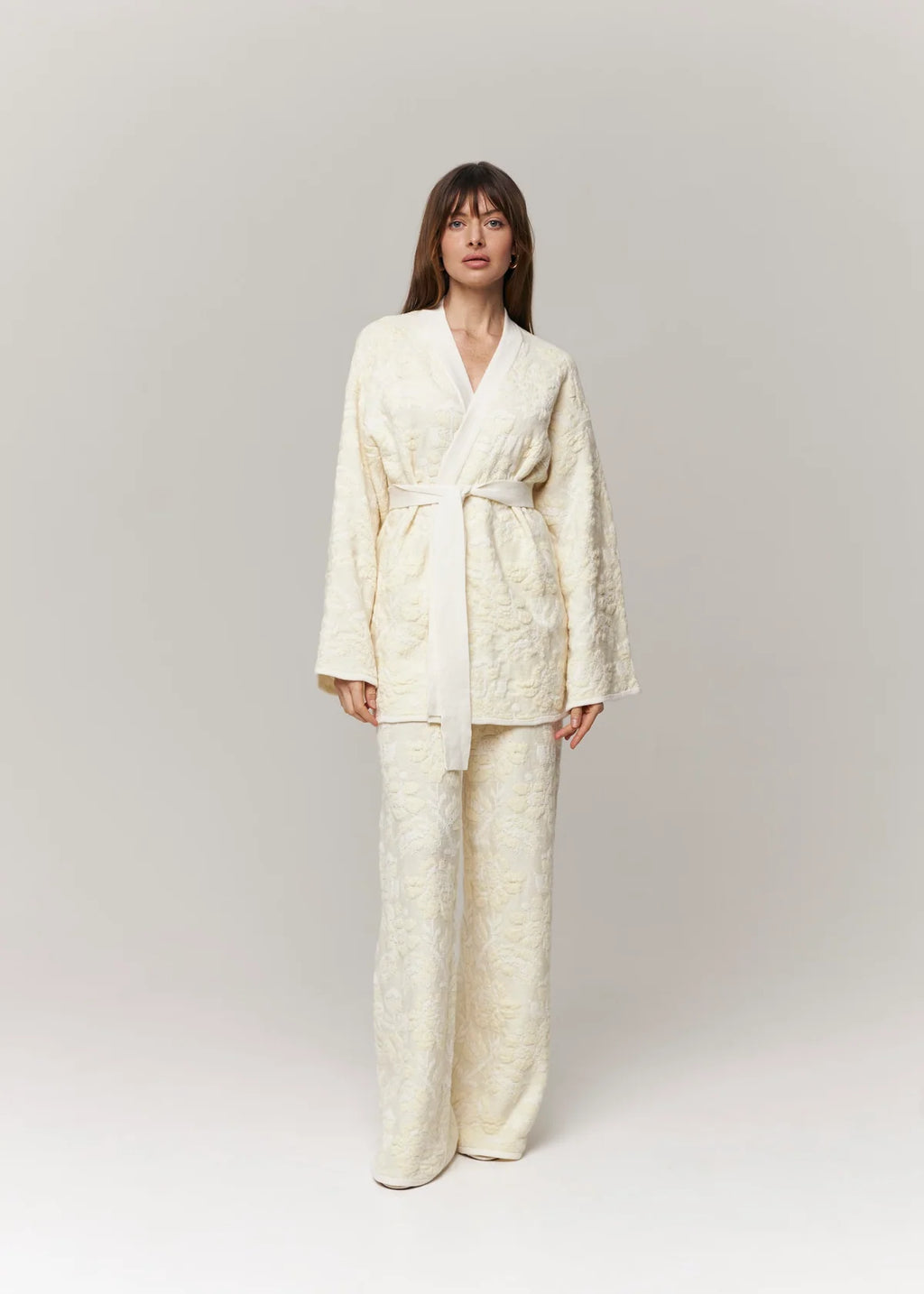 Pantaloni in Lana Merino & Cashmere 'Pale Rose'