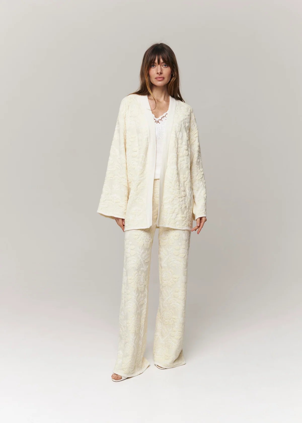 Pantaloni in Lana Merino & Cashmere 'Pale Rose'