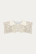 Barvy Richelieu Embroidered Cutwork Collar — Ivory Linen by ANNABO