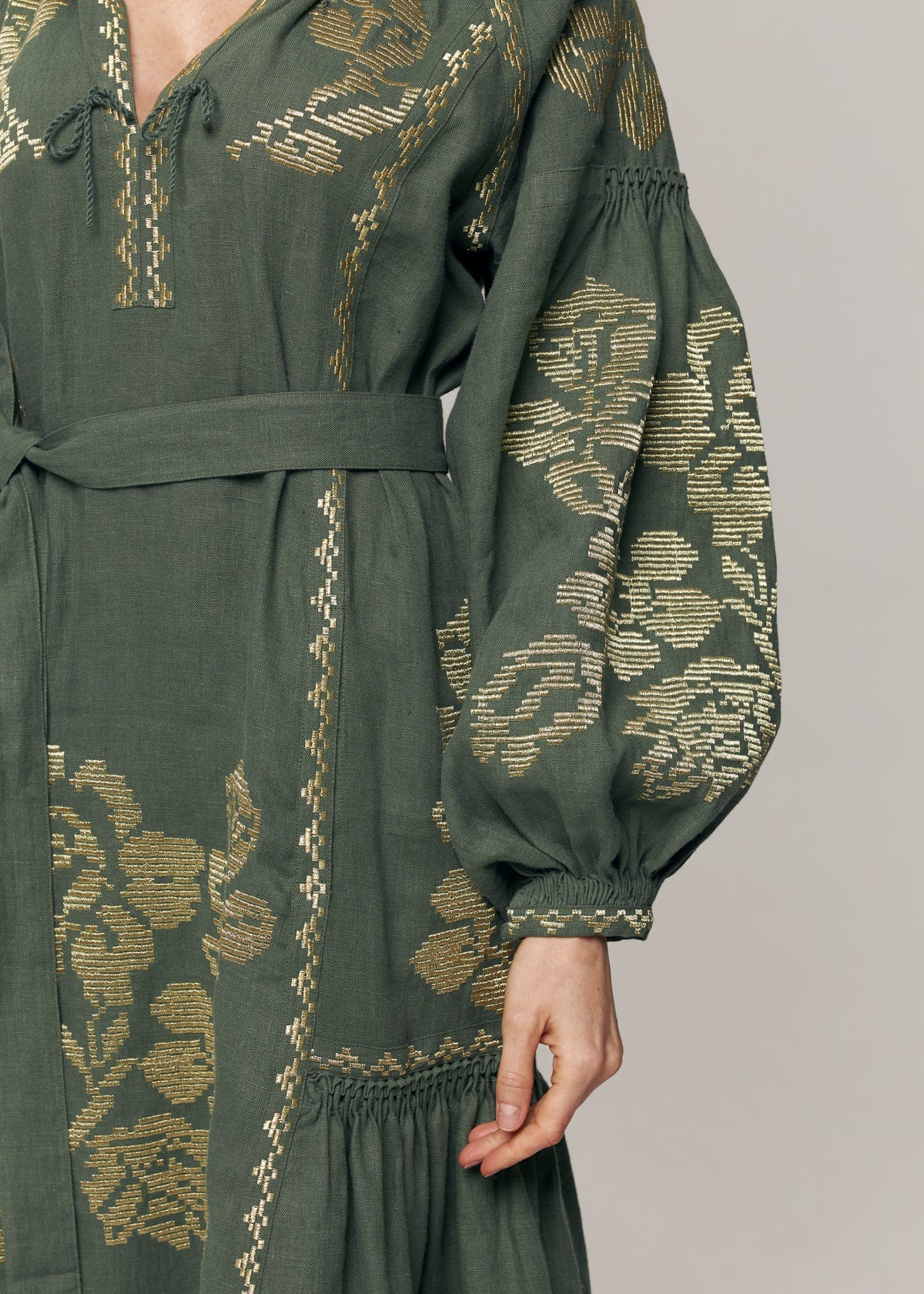 Floral embroidery maxi Dress  Elysian Garden