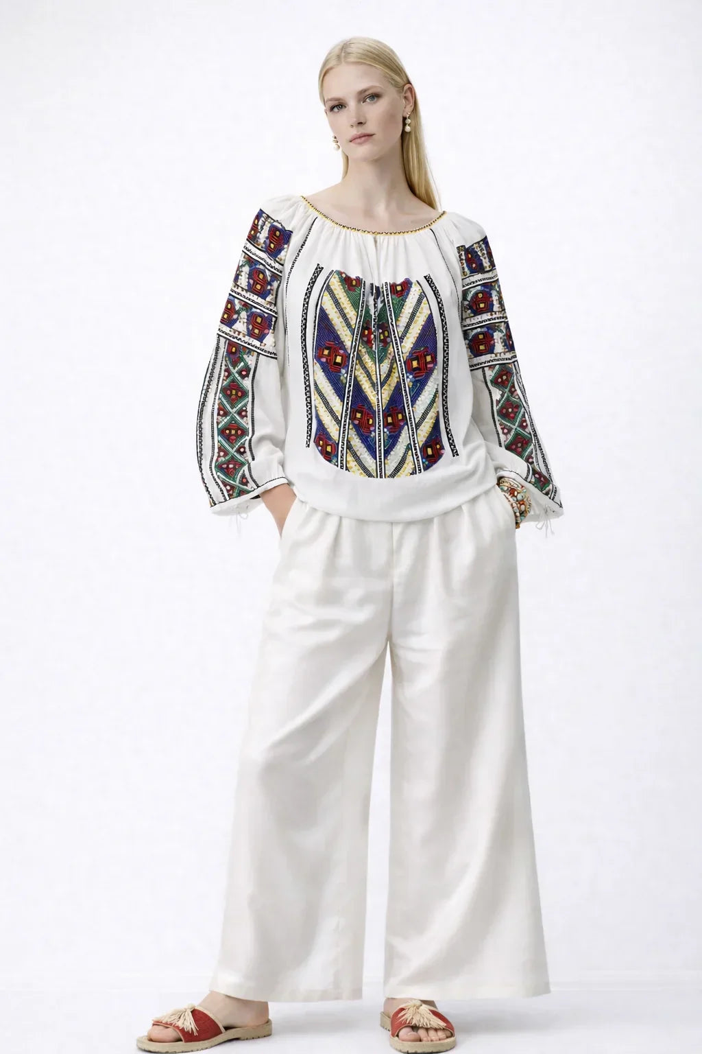 The Beaded Romanian Blouse - Bugle Beads & Sequins