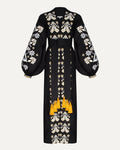 Foberini, Embroidered dress, white, floral motif, hand-embroidered