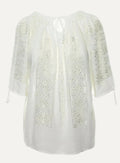 Authentic handmade Romanian blouse, floral motif, hand-embroidered