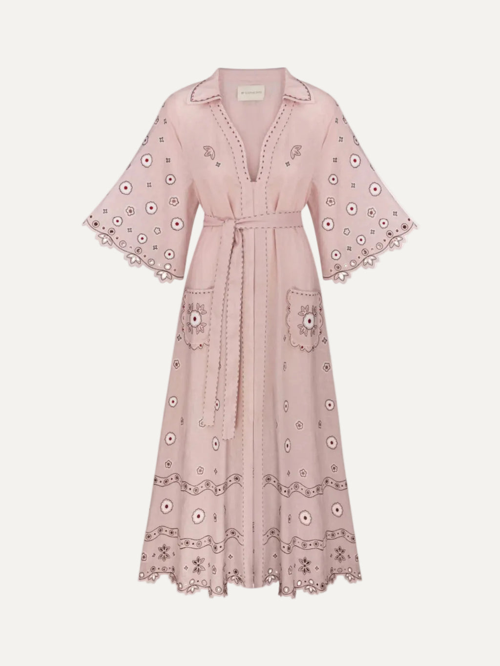 Glass House maxi dress in powder pink linen by My Sleeping Gypsy