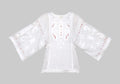 Braille  Embroidered Blouse in White