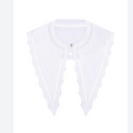 Linen embroidery white collar